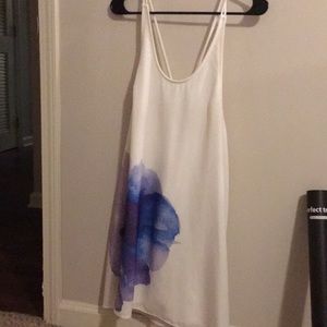 Urban Outfitters White with Purple Flower Dress